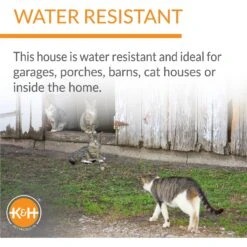 K&H Pet Products Extra-Wide Outdoor Unheated Kitty House -Cat Supplies 100533 PT3. AC SS1800 V1624631707
