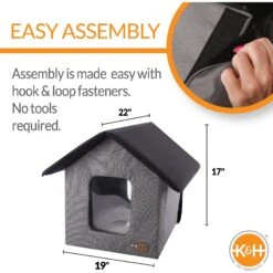 K&H Pet Products Outdoor Heated Kitty House Cat Shelter -Cat Supplies 100537 PT1. AC SS1800 V1637628413