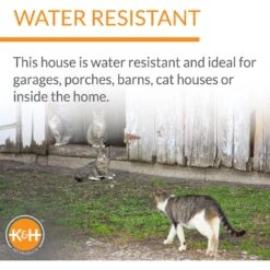 K&H Pet Products Outdoor Heated Kitty House Cat Shelter -Cat Supplies 100537 PT3. AC SS1800 V1637624895