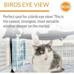 K&H Pet Products EZ Mount Double Stack Kitty Sill Cat Window Perch -Cat Supplies 100553 PT4. AC SS1800 V1630736796