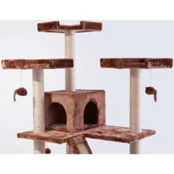Frisco 72-in Large Base Faux Fur Cat Tree & Condo -Cat Supplies 101809 PT2. AC SS1800 V1584452233