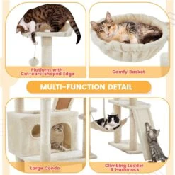 Yaheetech Multi-Level 82.5-in Cat Tree & Condo -Cat Supplies 1033078 PT3. AC SS1800 V1702673992