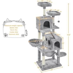 Yaheetech Multi-Level 71.5-in Cat Tree -Cat Supplies 1033086 PT2. AC SS1800 V1702673566