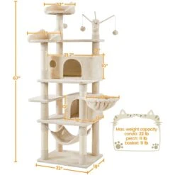 Yaheetech Multi-Level 67-in Cat Tree -Cat Supplies 1033102 PT2. AC SS1800 V1702673622