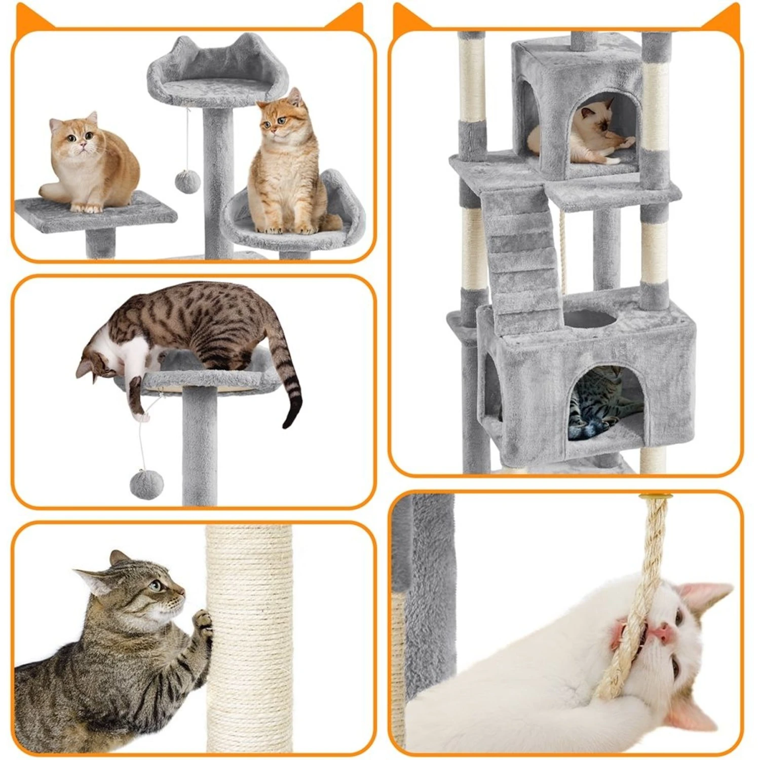 Yaheetech 72-in Plush Cat Tree & Condo 4 Yaheetech 72-in Plush Cat Tree & Condo - Image 4