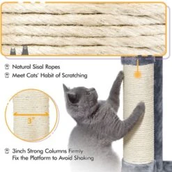 Yaheetech 46.5-in Plush Cat Tree & Condo 12 Yaheetech 46.5-in Plush Cat Tree & Condo -Cat Supplies 1036310 PT5. AC SS1800 V1703798769