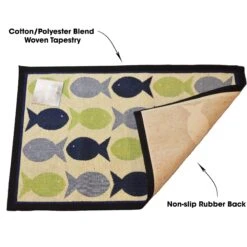 PetRageous Designs Kool Fishes Tapestry Mat -Cat Supplies 105139 PT2. AC SS1800 V1628718421
