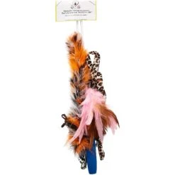 Pet Fit For Life 3 Feather Dual Rod Wand Cat Toy -Cat Supplies 109316 PT6. AC SS1800 V1535666233