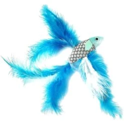 Pet Fit For Life 2 Fish Feather Wand Cat Toy -Cat Supplies 109324 PT4. AC SS1800 V1589320585