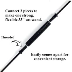 Pet Fit For Life 2 Fish Feather Wand Cat Toy -Cat Supplies 109324 PT7. AC SS1800 V1589320647