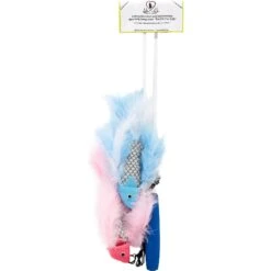 Pet Fit For Life 2 Fish Feather Wand Cat Toy -Cat Supplies 109324 PT8. AC SS1800 V1589320688