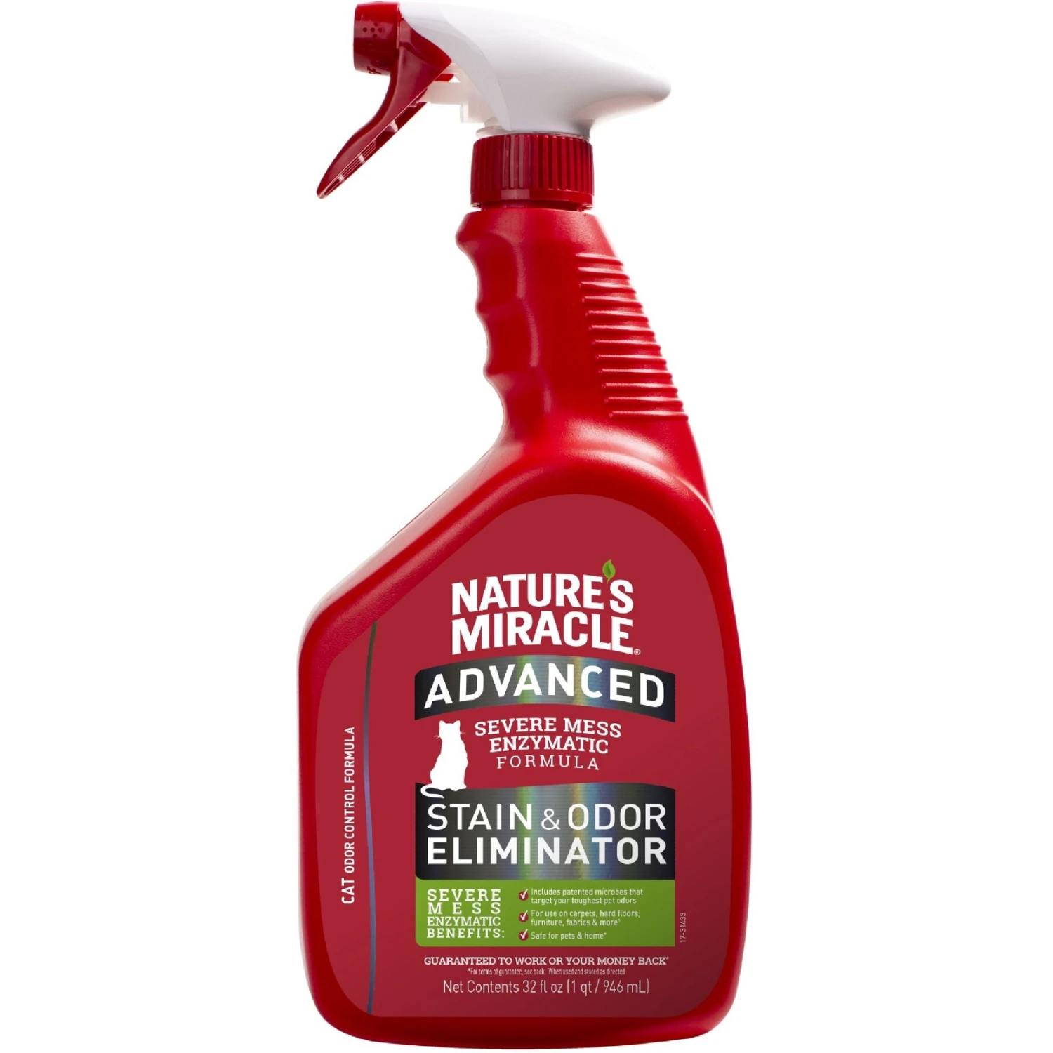 Nature's Miracle Advanced Cat Enzymatic Stain Remover & Odor Eliminator Spray, 32-oz Bottle 1 Nature's Miracle Advanced Cat Enzymatic Stain Remover & Odor Eliminator Spray, 32-oz Bottle