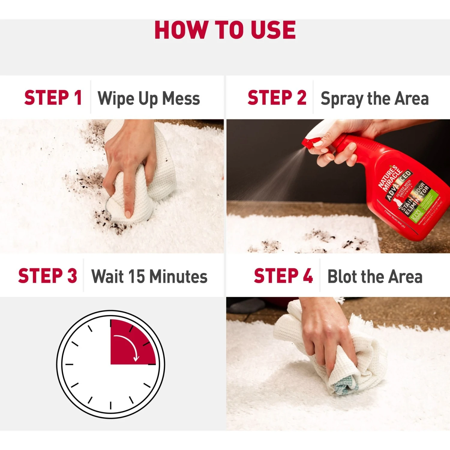 Nature's Miracle Advanced Cat Enzymatic Stain Remover & Odor Eliminator Spray, 32-oz Bottle 4 Nature's Miracle Advanced Cat Enzymatic Stain Remover & Odor Eliminator Spray, 32-oz Bottle - Image 4