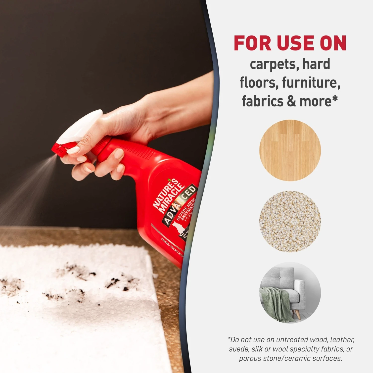 Nature's Miracle Advanced Cat Enzymatic Stain Remover & Odor Eliminator Spray, 32-oz Bottle 6 Nature's Miracle Advanced Cat Enzymatic Stain Remover & Odor Eliminator Spray, 32-oz Bottle - Image 6