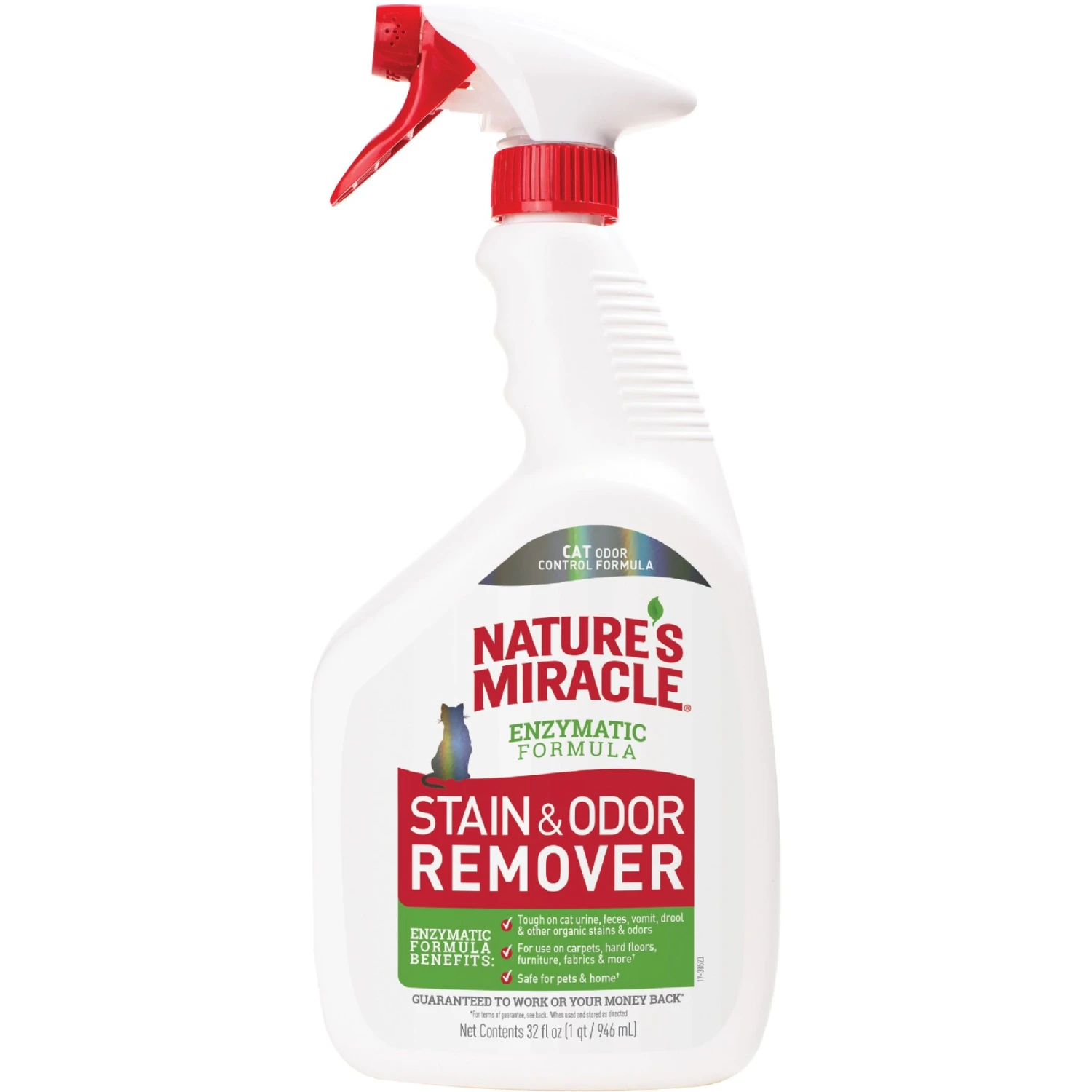 Nature's Miracle Cat Enzymatic Stain Remover & Odor Eliminator Spray, 32-oz Bottle 1 Nature's Miracle Cat Enzymatic Stain Remover & Odor Eliminator Spray, 32-oz Bottle