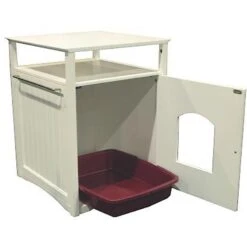 Merry Products Washroom Night Stand Multifunctional Litter Pan Cover -Cat Supplies 118008 PT1. AC SS1800 V1491928150