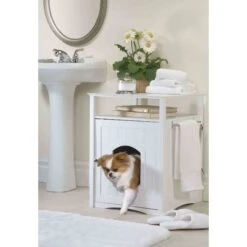 Merry Products Washroom Night Stand Multifunctional Litter Pan Cover -Cat Supplies 118008 PT3. AC SS1800 V1491928153