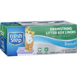 Fresh Step Products Drawstring Scented Litter Box Liner, 7 Count