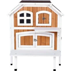 TRIXIE 2-Story Cottage Outdoor Wooden Cat House -Cat Supplies 118986 PT1. AC SS1800 V1569621147