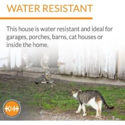 K&H Pet Products Heated A-Frame Cat House -Cat Supplies 121267 PT3. AC SS1800 V1627349488