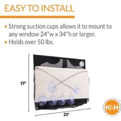 K&H Pet Products EZ Mount Penthouse Cat Window Perch -Cat Supplies 121329 PT2. AC SS1800 V1630733514