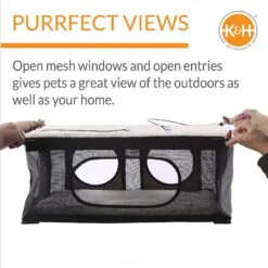 K&H Pet Products EZ Mount Penthouse Cat Window Perch -Cat Supplies 121329 PT3. AC SS1800 V1630737977