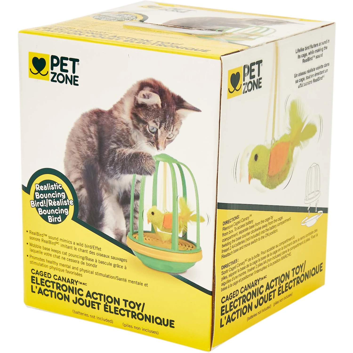 Pet Zone Caged Canary Interactive Cat Toy 2 Pet Zone Caged Canary Interactive Cat Toy - Image 2