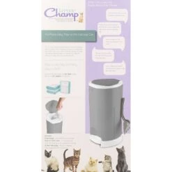 Litter Champ Premium Odor-Free Cat Litter Waste Disposal System, Grey -Cat Supplies 127916 PT2. AC SS1800 V1522101794