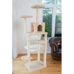 GleePet 74-in Faux Fur Cat Tree & Condo -Cat Supplies 130298 PT3. AC SS1800 V1639780883
