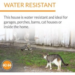 K&H Pet Products Birchwood Manor Indoor & Outdoor Wooden Cat House, Natural Wood -Cat Supplies 131907 PT4. AC SS1800 V1637628691