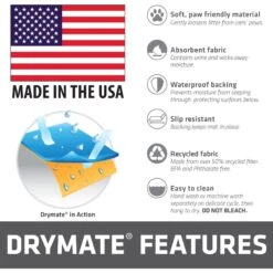 Drymate Protective & Decorative Cat Litter Mat, Brown Stripe, Large, 20-in X 28-in -Cat Supplies 134957 PT5. AC SS1800 V1692994033