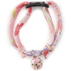 Necoichi Chirimen Clover Breakaway Cat Collar With Bell