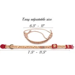 Pettsie Cotton Breakaway Cat Collar With Friendship Bracelet -Cat Supplies 139122 PT2. AC SS1800 V1507065002