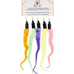 Pet Fit For Life 5 Piece Squiggly Worm Replacement Pack For Wand Cat Toy -Cat Supplies 140076 PT5. AC SS1800 V1535648649