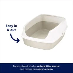 Frisco Open Top Cat Litter Box With Rim, Large -Cat Supplies 141378 PT2. AC SS1800 V1675279932
