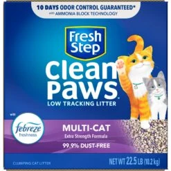 Fresh Step Clean Paws Multi-Cat Scented Clumping Cat Litter -Cat Supplies 141506 PT7. AC SS1800 V1695138547
