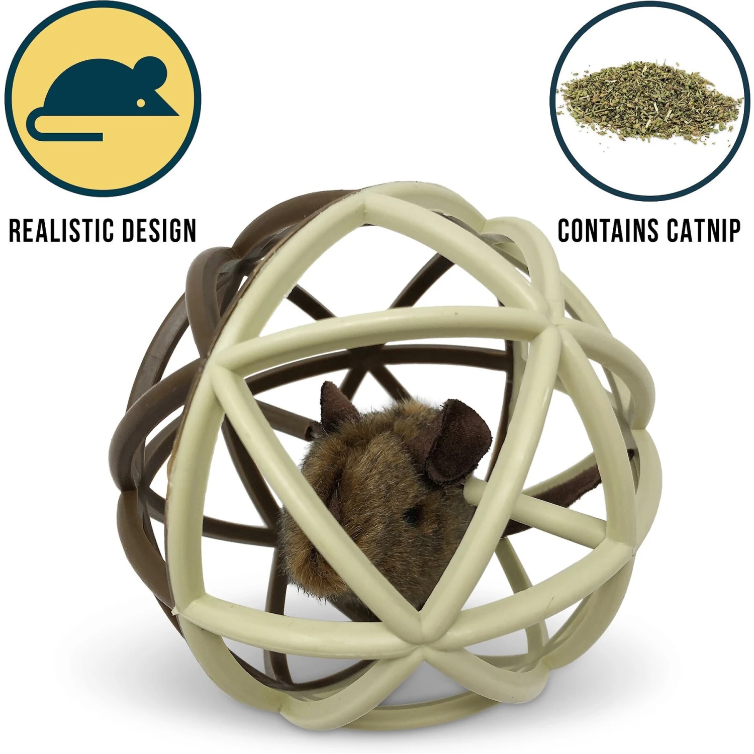 Pet Zone Ball Of Furry Fury Cat Toy With Catnip 4 Pet Zone Ball Of Furry Fury Cat Toy With Catnip - Image 4