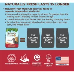 Naturally Fresh Multi-Cat Unscented Clumping Walnut Cat Litter -Cat Supplies 144725 PT7. AC SS1800 V1595963021