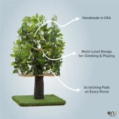 On2Pets 48-in Medium Square Modern Cat Tree -Cat Supplies 145316 PT2. AC SS1800 V1671027827