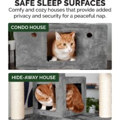 Tiger Tough Double Decker Playground 69.3-in Faux Fur Cat Tree & Condo -Cat Supplies 152645 PT5. AC SS1800 V1618280508