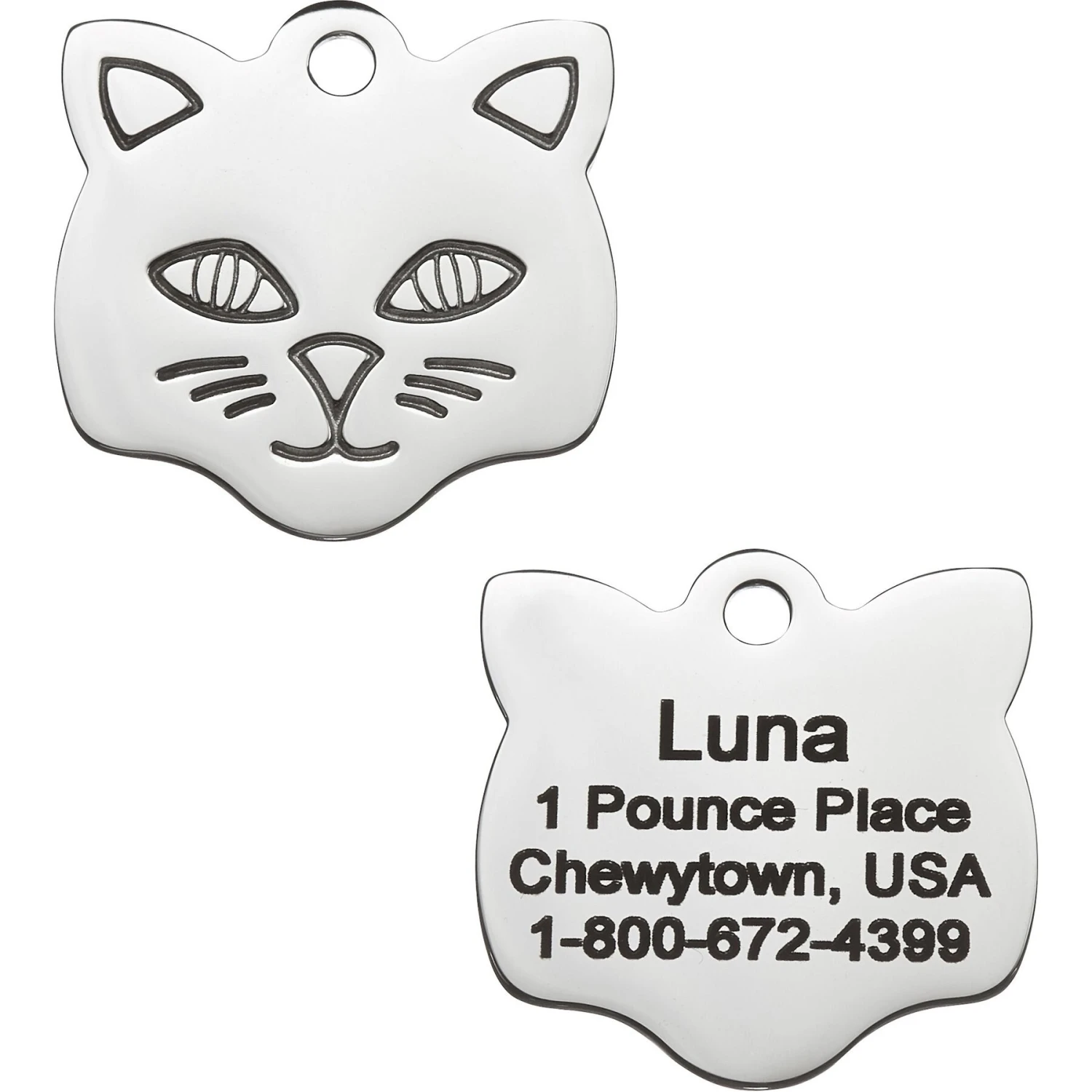 Frisco Stainless Steel Personalized Cat ID Tag, Cat 1 Frisco Stainless Steel Personalized Cat ID Tag, Cat