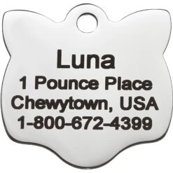 Frisco Stainless Steel Personalized Cat ID Tag, Cat 6 Frisco Stainless Steel Personalized Cat ID Tag, Cat -Cat Supplies 153043 PT2. AC SS1800 V1540560126