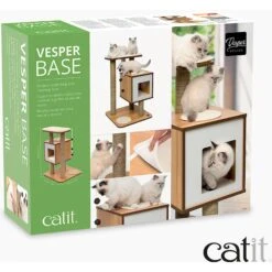 Vesper Base 32-in Modern Cat Tree & Condo -Cat Supplies 154196 PT6. AC SS1800 V1627690307