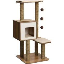 Vesper High Base 47.8-in Modern Cat Tree & Condo -Cat Supplies 154197 PT1. AC SS1800 V1628002286