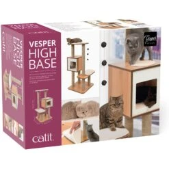 Vesper High Base 47.8-in Modern Cat Tree & Condo -Cat Supplies 154197 PT4. AC SS1800 V1627687002