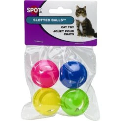 Ethical Pet Spot Slotted Balls Cat Toy, 4-pack -Cat Supplies 154211 PT7. AC SS1800 V1542403940