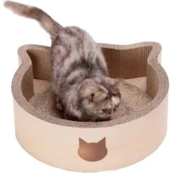 Necoichi Cat Head Scratcher Bed -Cat Supplies 154905 PT8. AC SS1800 V1646413923