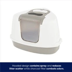 Frisco Flip Top Hooded Corner Cat Litter Box, Large, 21-in -Cat Supplies 155656 PT3. AC SS1800 V1675279579