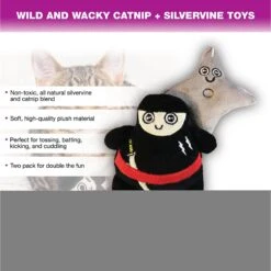 Mad Cat Ninja & Throwing Star Catnip & Silvervine Cat Toy -Cat Supplies 157314 PT5. AC SS1800 V1546534052