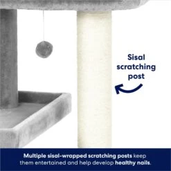 Frisco 42-in Heavy Duty Faux Fur Cat Tree & Condo -Cat Supplies 169398 PT3. AC SS1800 V1667228362